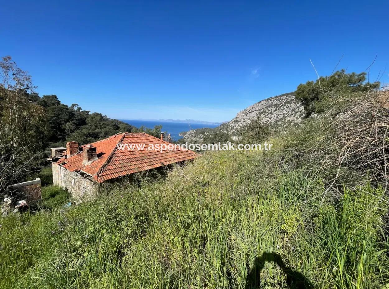 Village House For Sale In 4,400M2 Land With Full Sea View In Gökbel