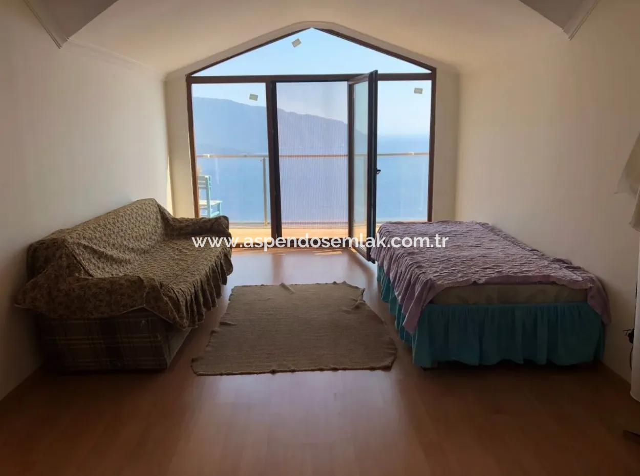 Faralya Satılık Villa Faralyan Full Deniz Manzaralı Satılık Satılık Villa